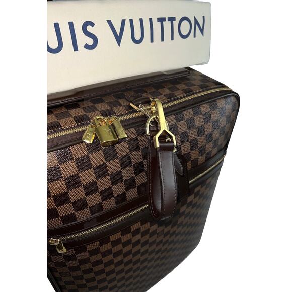 Louis Vuitton Pegase Legere Suitcase Checker Damier Ebene Unisex Bag 🎁 A+ - Picture 15 of 16